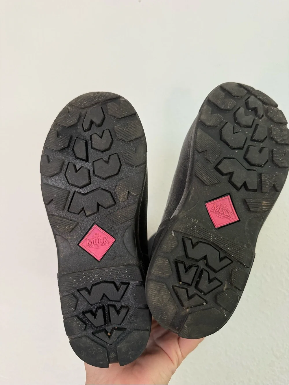 The Original Muck Boot Co. Kids' Black and Pink Waterproof Boots Element Rubber